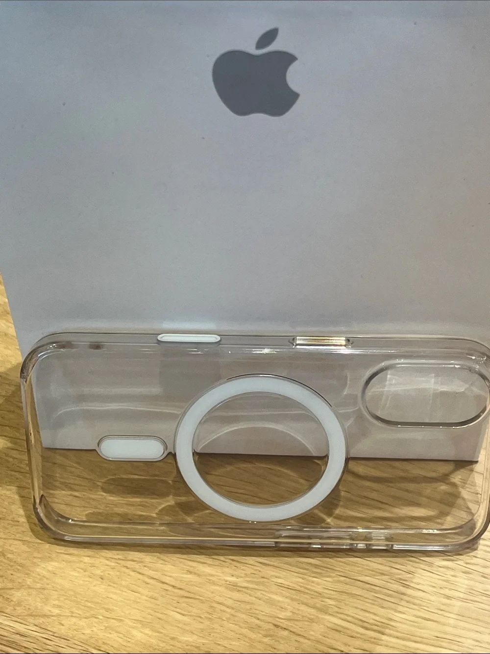 Apple Clear iPhone Case with White MagSafe Ring